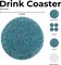 Handmade Beaded Bar Drink Tabletop Protection Coasters - Set of 4